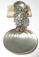 VINTAGE STERLING SILVER NOUVEAU GORHAM CADDY SPOON WITH NUDE FIGURAL