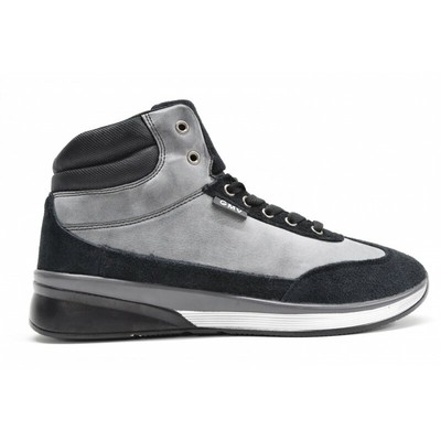 SCARPE SNEAKERS ALTA UOMO GIANMARCO VENTURI CAMOSCIO NERO GRIGIO STRINGHE  Gianma | eBay