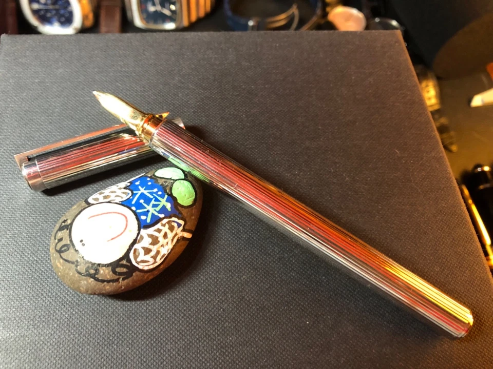 Silberner Gatsby DuPont Füllhalter aus den 80ern Slimline - Bild 2 von 4