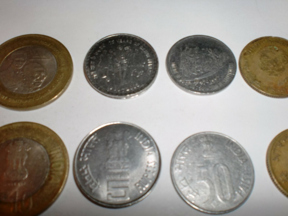 REPUBLIC OF INDIA - 5 COINS OF MAHATMA GANDHI - SOME RARE