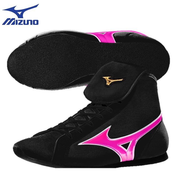 Mizuno Short Boxing Shoes BM526 Easy Spectra Black×Pink Mizuno Short Boxing Shoes BM526 Easy Spectra Black×Pink