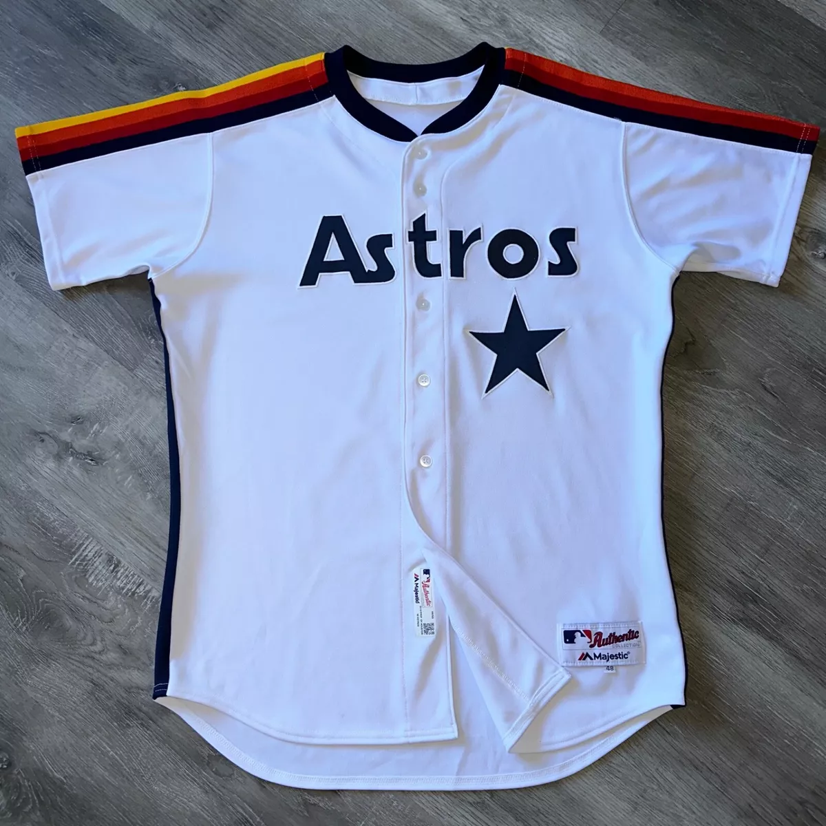 Team Issue 2019 Houston Astros TBTC Jersey 48 Majestic Authentic Pro Cut  Game