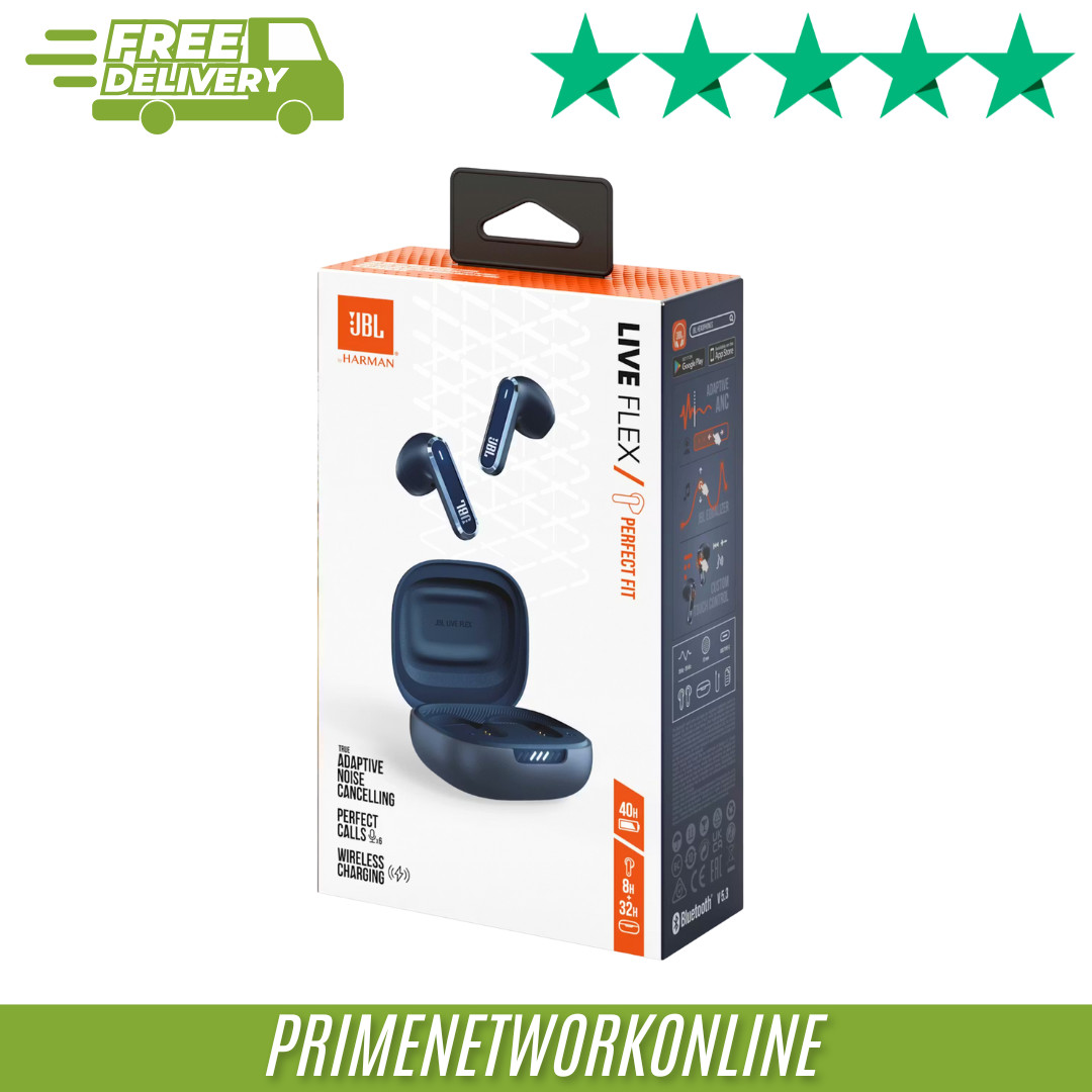 JBL Live Flex Wireless Noise Cancelling In-Ear Headphones - Blue ⭐⭐⭐⭐⭐