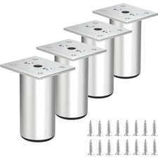 Möbelfüße Alulegierung Silber 8cm 4 Stück Möbelbeine Schrank Tisch Sofa
