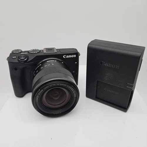 Canon EOS M3 Mirrorless Digital Camera - 24.2MP - 18-55mm f/3.5-5.6 IS STM Lens