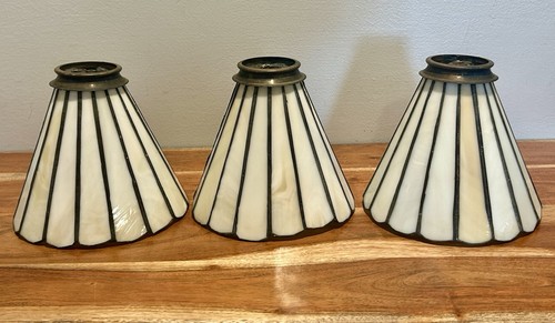 Tiffany style small light shades Set of 3 Stained glass Ceiling Fan Lamp Shade - Picture 3 of 6