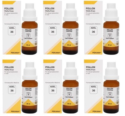ADEL 36 Vitality Drops Pack of 6 Natural Homeopathic Remedy for Energy Wellness