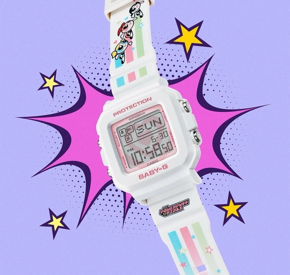 CASIO BABY-G+PLUS THE POWERPUFF GIRLS BGD-10 de Japón - Imagen 2 de 4