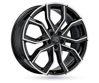 1X MSW (Oz) MSW 41 Gloss Black Full Polished 10.0Jx20 5X112 ET19