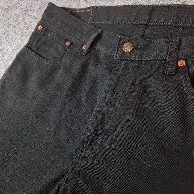 Vintage Levi s 751 Jeans W38 L34 Schwarz   Straight Fit   100% Baumwolle Selten