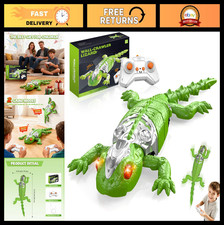 Remote Control Wall Climbing Gecko Toy - LED Glowing Eyes, USB Rechargeable, Int