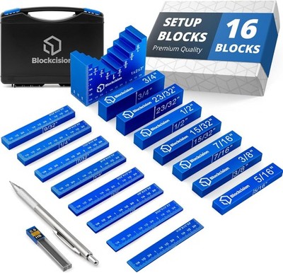 Aluminum Precision Setup Blocks Height Gauge Set for Router TableSaw Woodworking