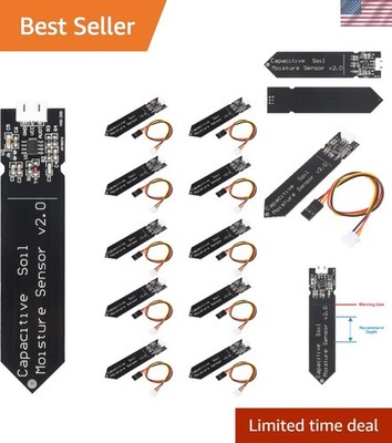 10 Pack Capacitive Soil Moisture Sensor Corrosion Resistant for Arduino Moist...
