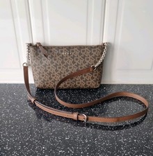 DKNY~Brown Monogram Crossbody/Shoulder Bag~Very Good Condition