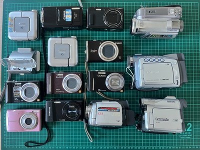Fotoapparate 19 Stück Konvolut Digitalkamera Kamera Nikon Canon Lumix | Defekt!
