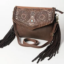 AD American Darling Envelope Hand Tooled Genuine Leather Women Bag Western