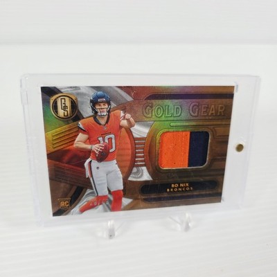 2024 BO NIX PANINI GOLD STANDARD GOLD GEAR PATCH Blue Orange 26/49 Broncos 