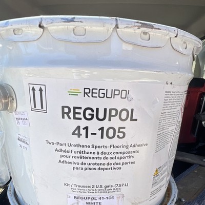 REGUPOL 41-105 Two-Part Urethane Sports-Flooring Adhesive, 2 US Gallons, White