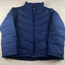 Land  s End Children  s Medium 10-12 Blue Puffer Jacket