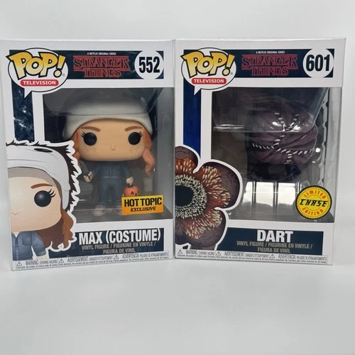 Funko Pop Vinyl Stranger Things Lot of 2 Max HT Excl (Costume) & Dart (Chase)