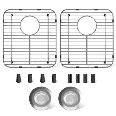 2Pack Sink Protectors for Kitchen Sink 13.1''x11.6''x1'', 304 Stainless Steel...