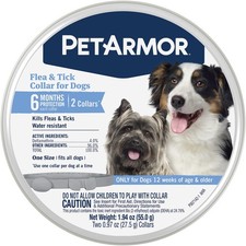 PetArmor 5188 Flea Tick Collar for Dogs - 2 Collars, 6 Month Water Resistant