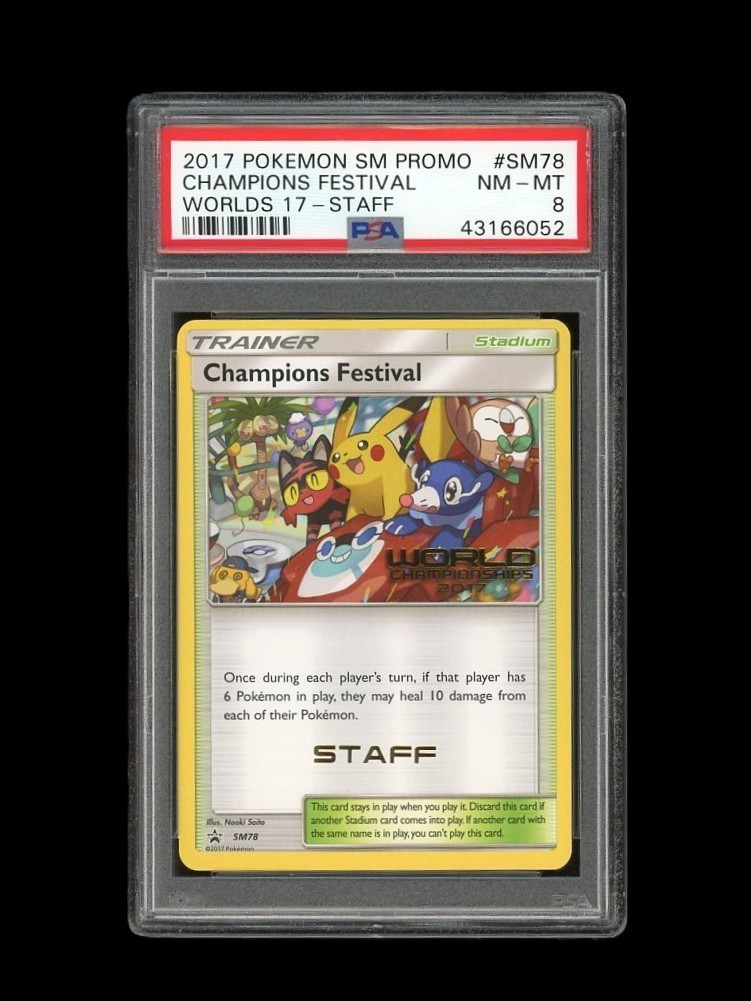Pokemon PSA 8 NM-Mint 2017 Champions Festival STAFF World