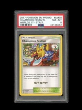 Pokemon PSA 8 NM-Mint 2017 Champions Festival STAFF World Championship Card SM78 on eBay