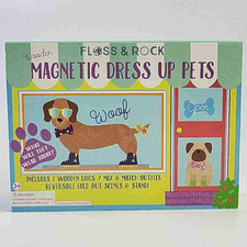 Floss Rock Dog Lover Wooden Magnetic Dress Up Pets Children Playset