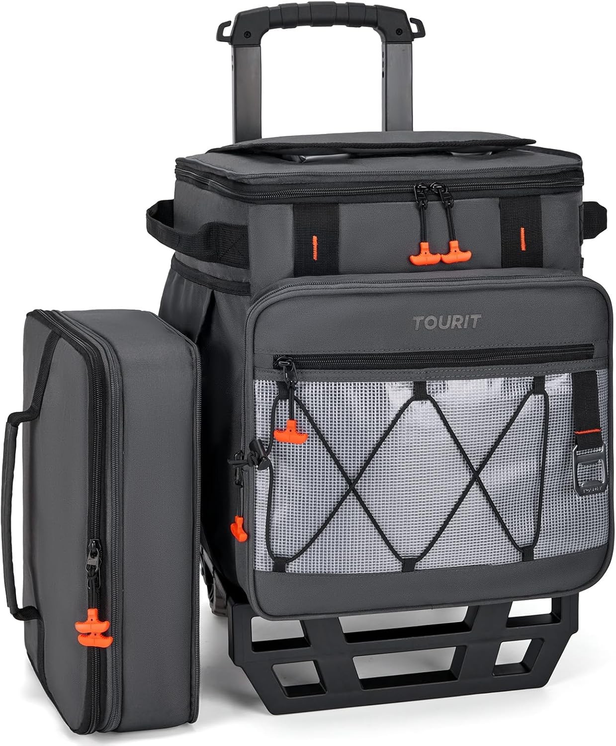 Detachable Double Deck Beach Cooler With Wheels Collapsibl
