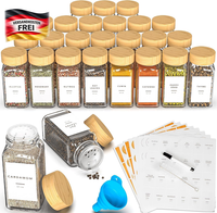 GewüRzgläSer Set 24 StüCk Mit Deckel Und Etiketten, 120Ml, Trichter, Streueinsat