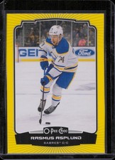 Rasmus Asplund 2022-23 O-Pee-Chee #326 Yellow-Border Buffalo Sabres