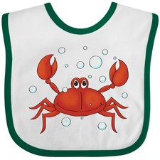 Inktastic Gideon's Crab Baby Bib Red Nautical Ocean Clothing Infant