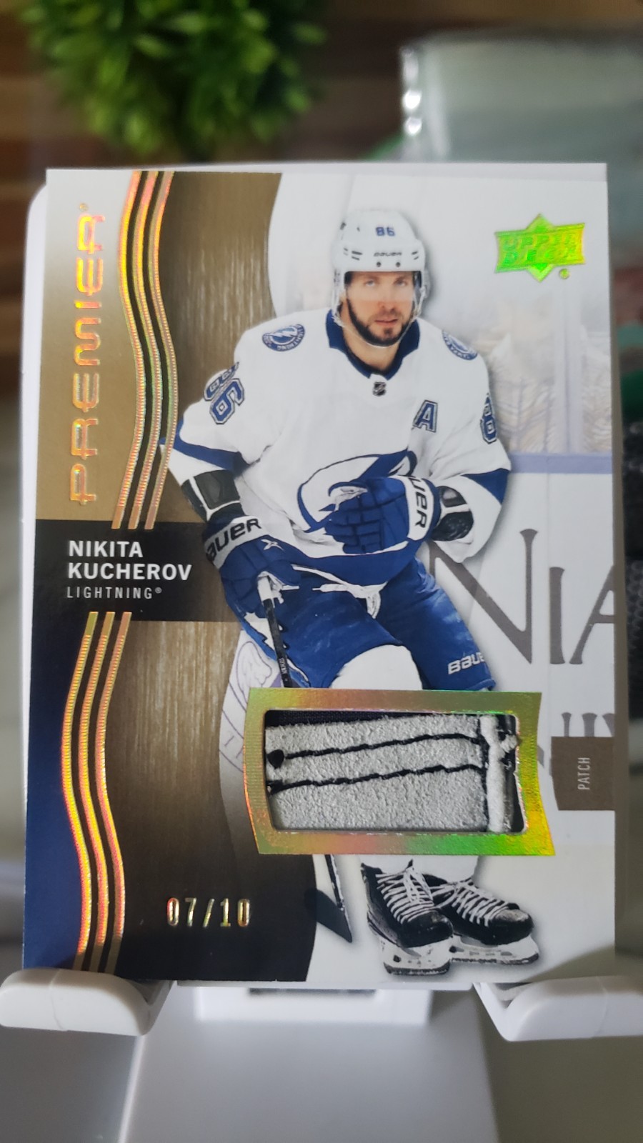 Nikita Kucherov Patch 2023-24 Upper Deck Premier 7/10 AWESOME CARD TAMPA BAY