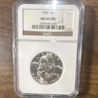 NGC MS65 FBL 1950 Franklin Half Dollar 50C Silver Business Strike Phila Cert