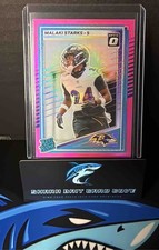 2025 Panini Donruss Malaki Starks #346 Optic Rated Rookie Preview Pink RC Ravens