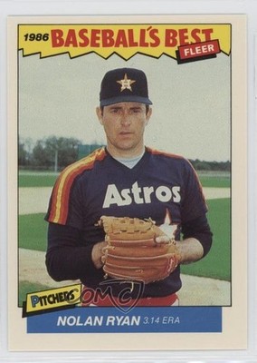 1986 Fleer Baseball's Best Sluggers vs Pitchers Nolan Ryan #30 HOF 0u9w