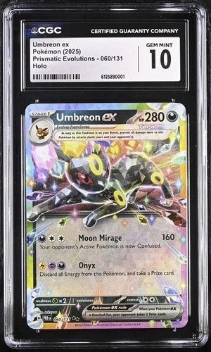 2025 Pokémon Umbreon Ex 060/131 Rare CGC 10 Gem Mint
