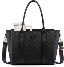 LOVEVOOK Laptop Bag for Women  Work Bag Teacher Tote Bag With Large Cup Holder, Q