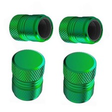 Tire Valve Stem Caps - 4 Pack Anti-Corrosion Premium Anodized Universal Green