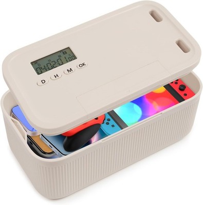 Timed Lock Box for Phone & Snacks | 2-in-1 Smart Lock with Digital Timer & Qu...