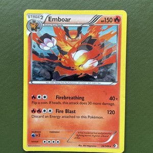 Pokémon TCG Emboar Boundaries Crossed 26/149 Holo Holo Rare
