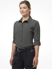 Kerrits Small Made In The Shade Dk Gray/Black Long Roll Tab Sleeve Vented Shirt