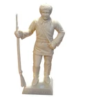 Marx Fort Apache Play Set Famous Americans Davy Crockett Figure White Plastic