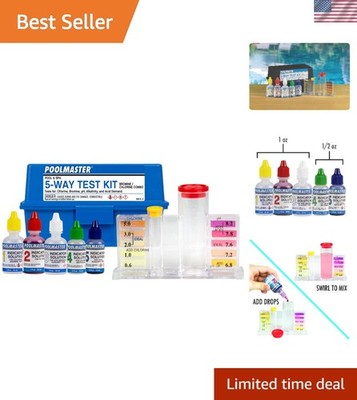 Accurate 5-Way Pool and Spa  Kit for pH, Chlorine & More - Compact Design