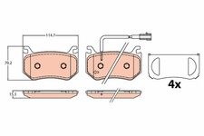 TRW Bremsbeläge Bremsbelagsatz Bremsklötze Hinten GDB2209