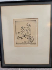 Vintage Etching Print “A Soldier of Liberty” by John Groth Framed Signed