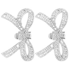 1 Pair Rhinestone Bow Shoe Clips Crystal Shoe Clips For Women Dress Shoes Shoe