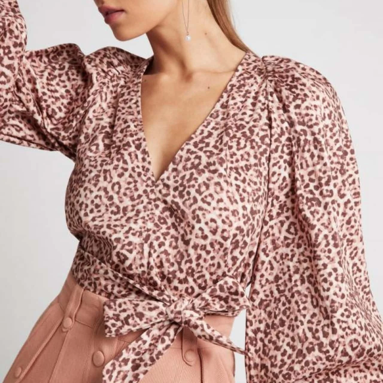 Sheike Instinct Animal Print Long Sleeve Top - Size 8 - 5+ items free AU post