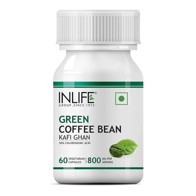 INLIFE Green Coffee Beans Extract Capsules | With 50% Chlorogenic Acid 60N